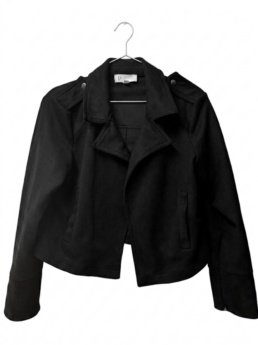 Philosophy Black Women's Suede Moto Jacket